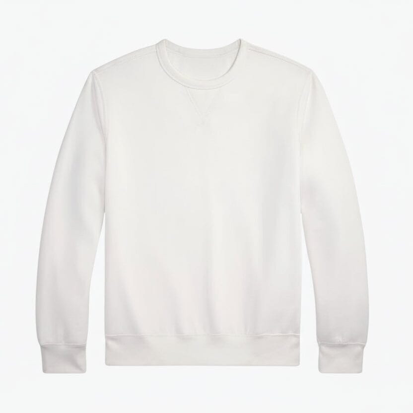 Fleece Sweatshirt Aus Baumwollmischung Vahler Weiß S 