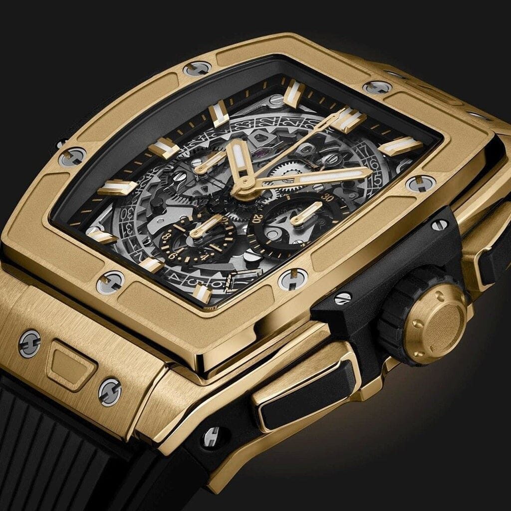 Gelbgold 42mm Herrenchronograph Vahler 