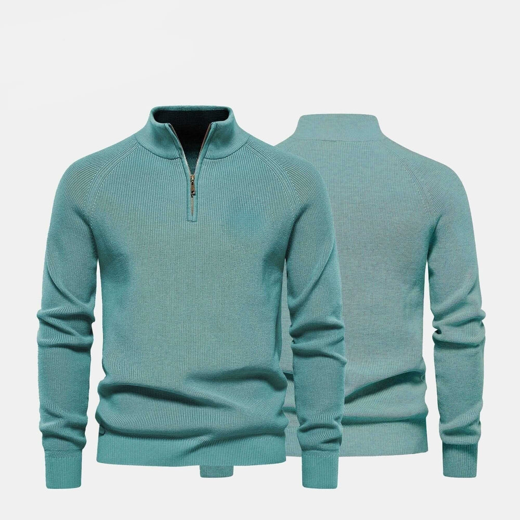 Gerippter Zip-Pullover Premium Vahler 