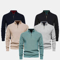 Gerippter Zip-Pullover Premium Vahler Schwarz S 