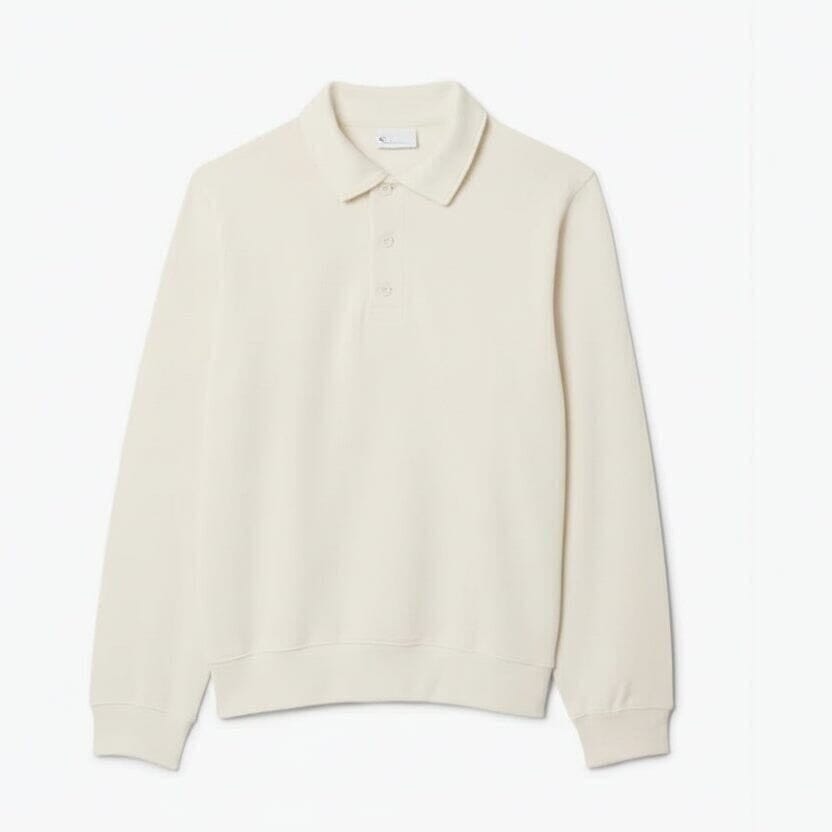 Geripptes Baumwoll-Sweatshirt Mit Polo-Kragen Vahler Weiß S 