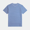 Gestreiftes Jersey Rundhals T-SHIRT Vahler Blau/Königsblau S 