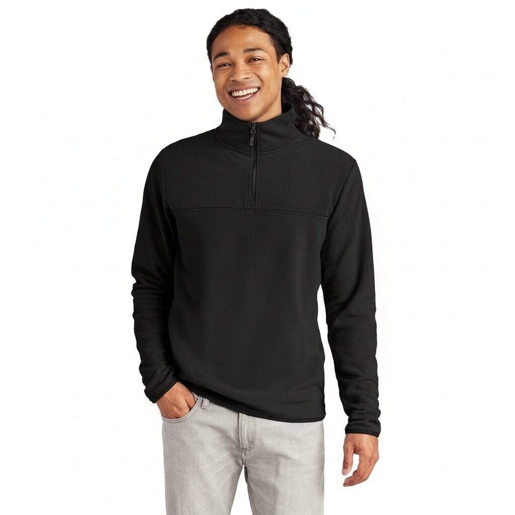 Glacier 1/4-Zip Fleecejacke Vahler Schwarz S 