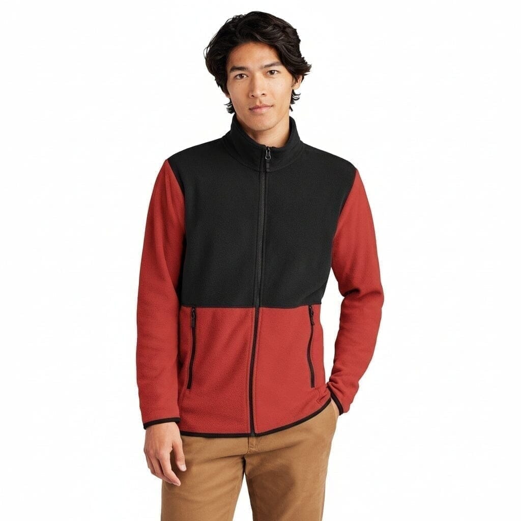 Glacier Fleecejacke Mit Reißverschluss Vahler Wutrot/Schwarz S 