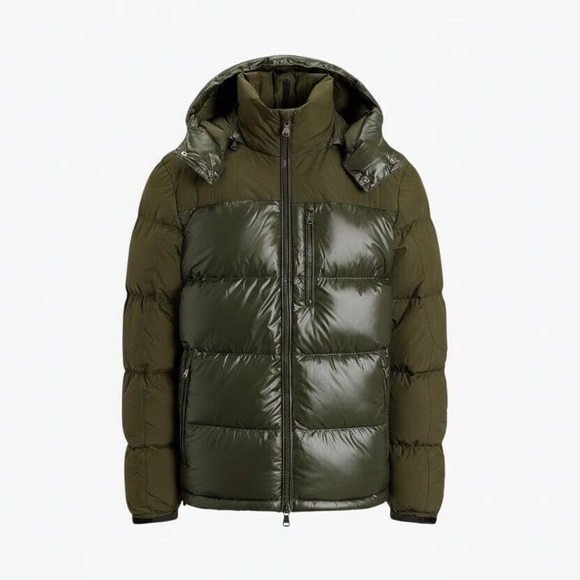 Gorham Zweifarbige Daunenjacke Vahler Dunkel Loden Matt S 
