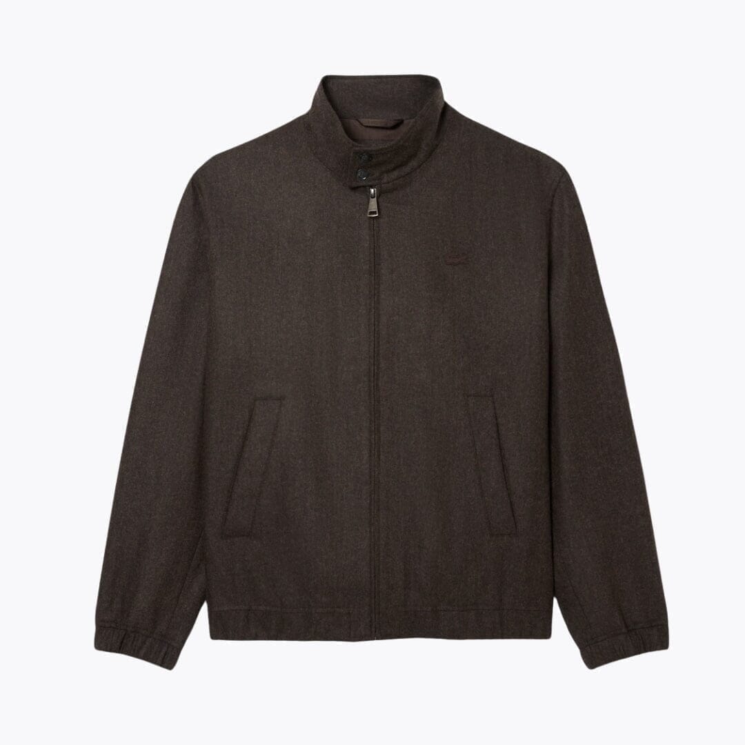 Harrington Jacke Aus Wolle Vahler Braun S 