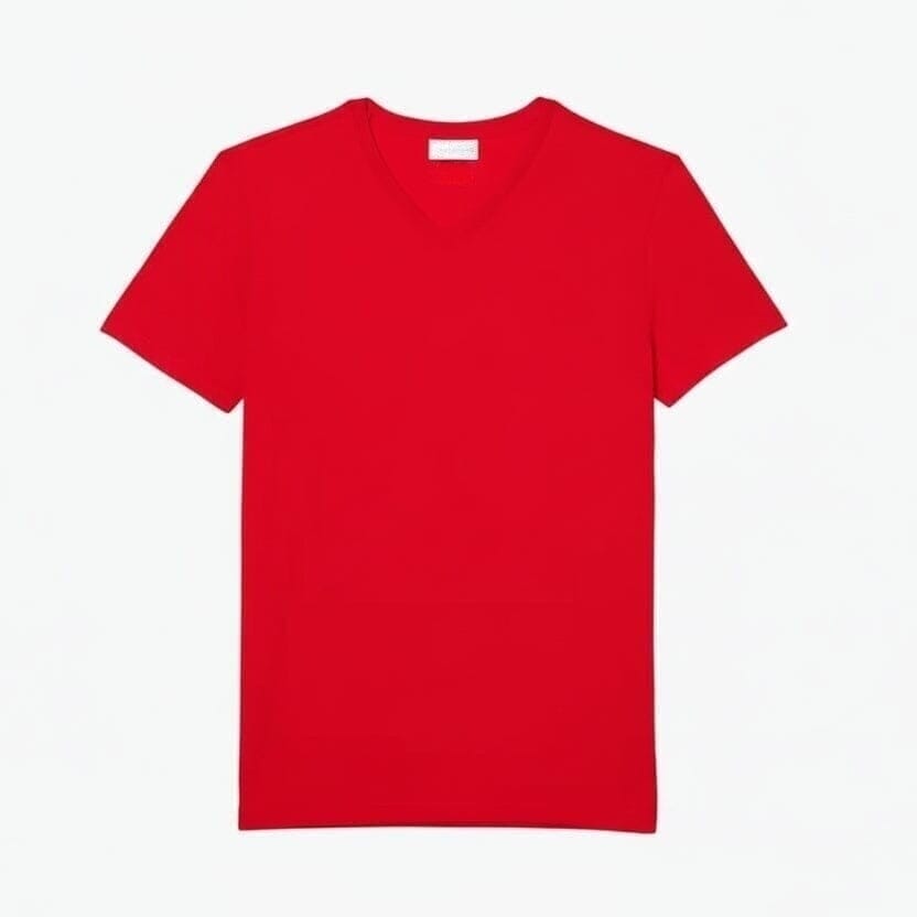 Herren V-Ausschnitt T-SHIRT Aus Leichter Pima-Baumwolle Vahler Bordeaux S 