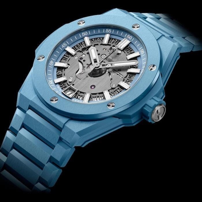Integrated Time Only, Himmelblaue Keramik, 42 Mm Vahler 