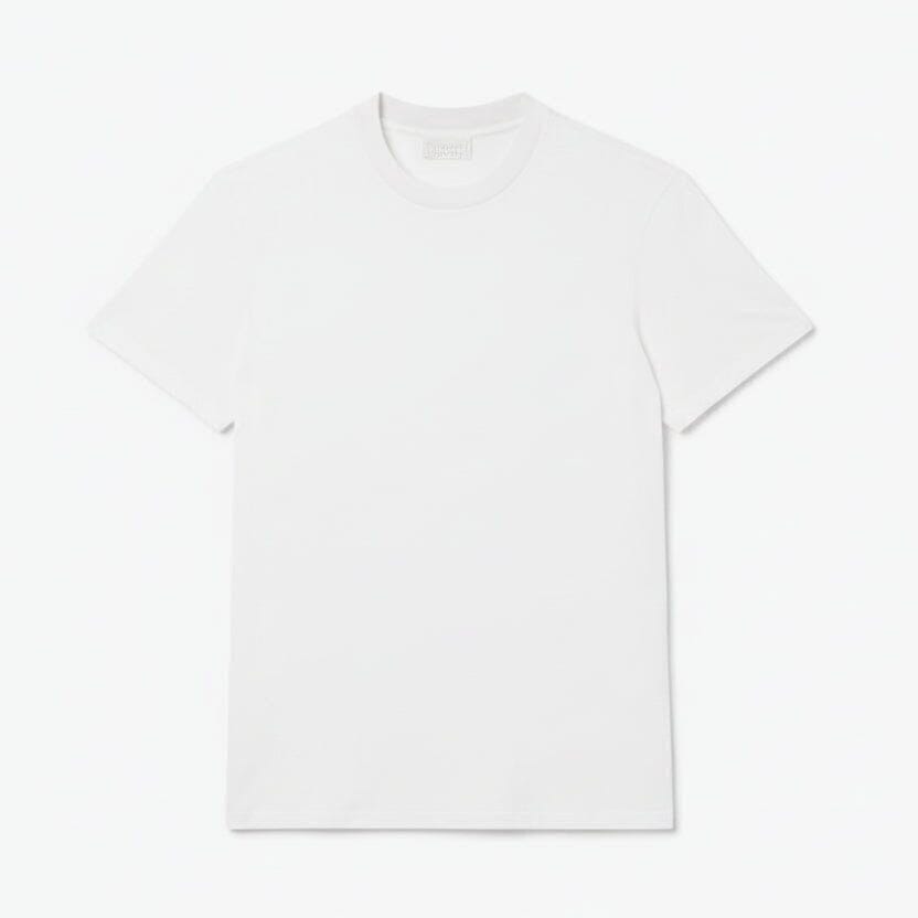 Jacquard Piqué T-SHIRT Mit Markenschriftzug Vahler Weiß S 
