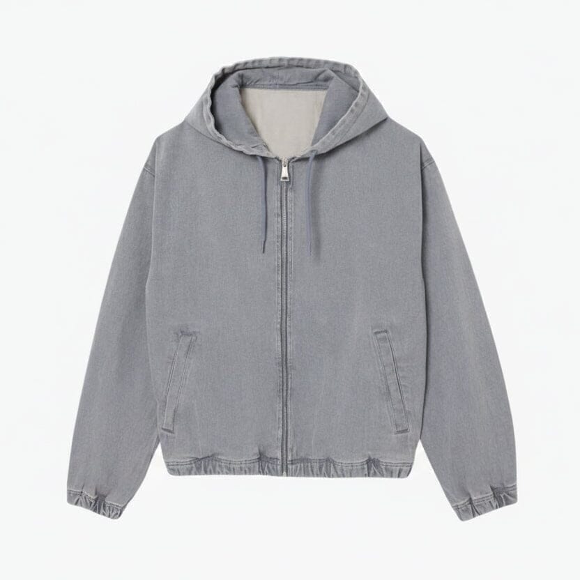 Jeansjacke Mit Kapuze Und Wascheffekt Vahler Blau S 