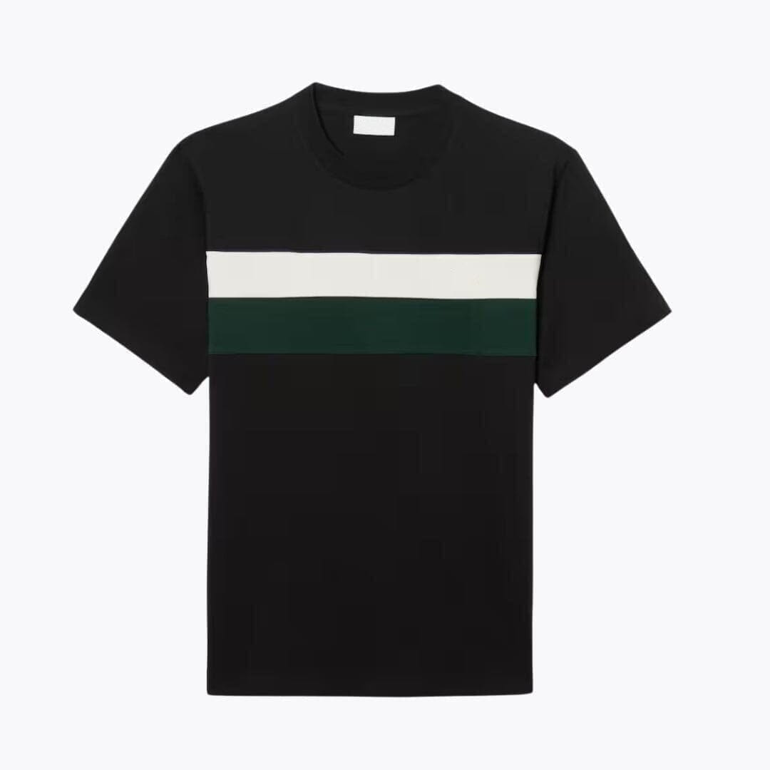 Jersey Colour-Block T-SHIRT Vahler Schwarz / Weiß / Grün S 