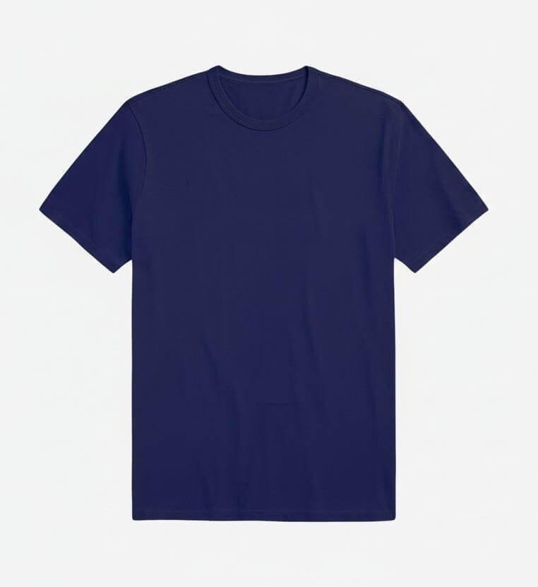 Jersey Rundhals T-SHIRT Vahler Marineblau S 