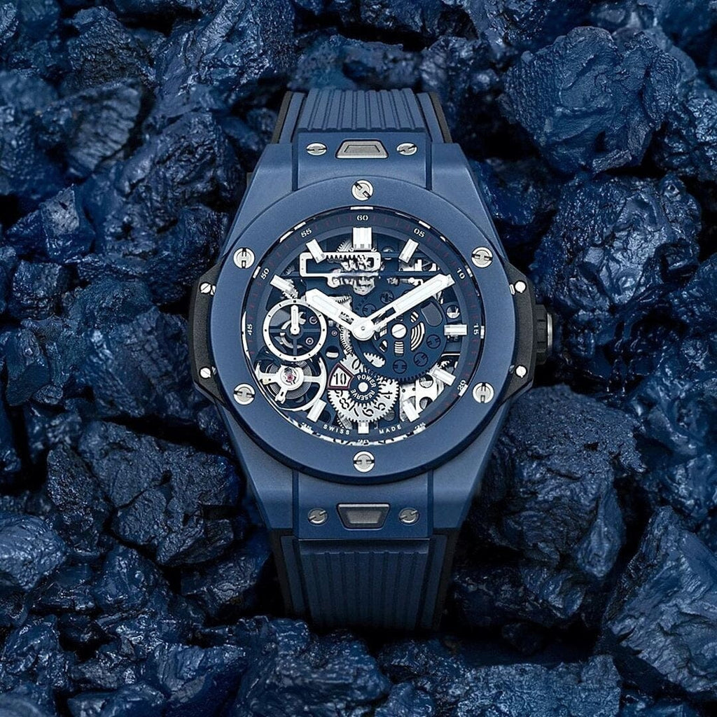 Keramik Blau 45mm Herrenchronograph Vahler 