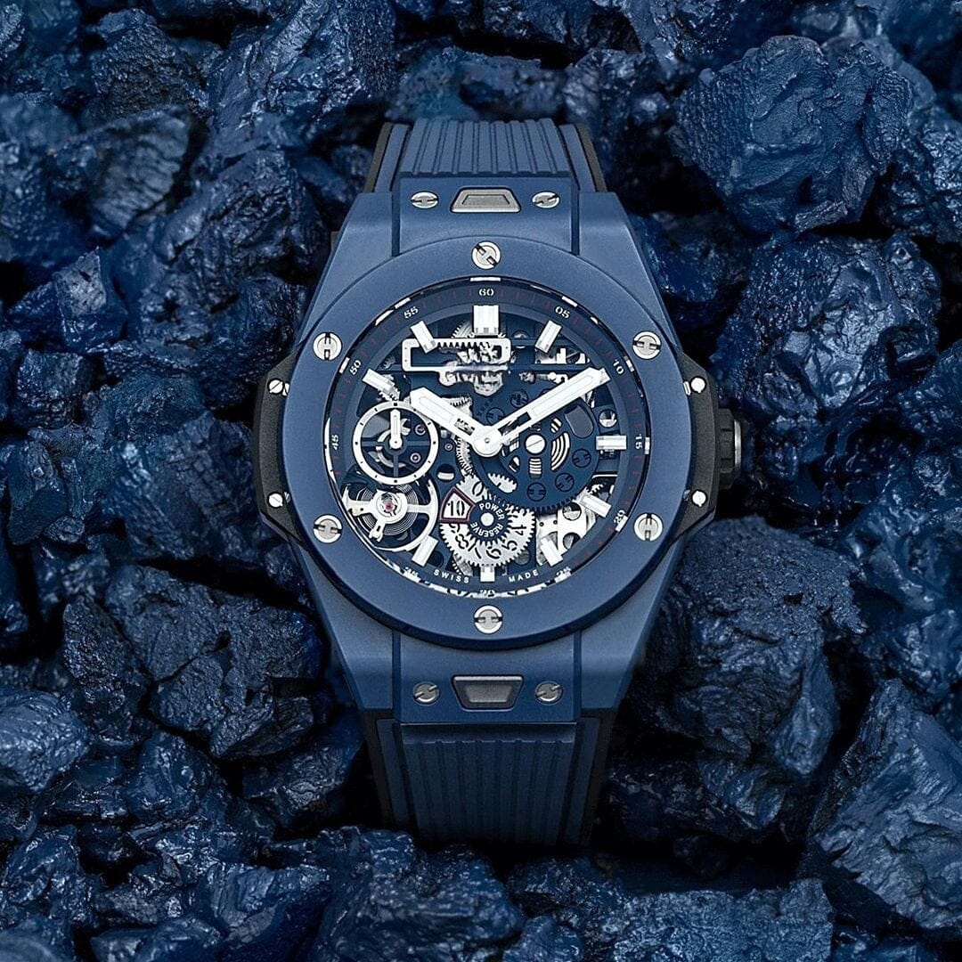 Keramik Blau 45mm Herrenchronograph Vahler 