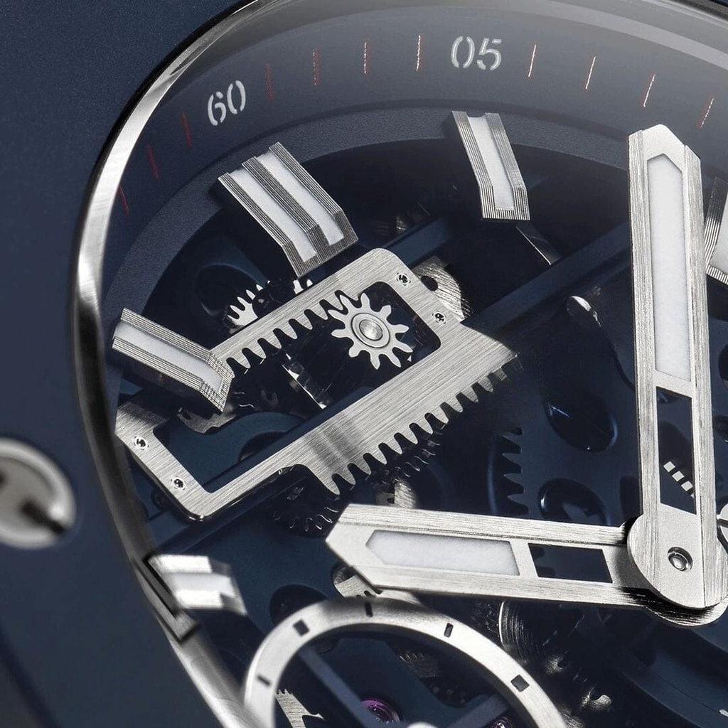 Keramik Blau 45mm Herrenchronograph Vahler 