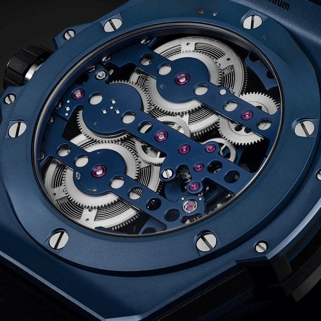 Keramik Blau 45mm Herrenchronograph Vahler 