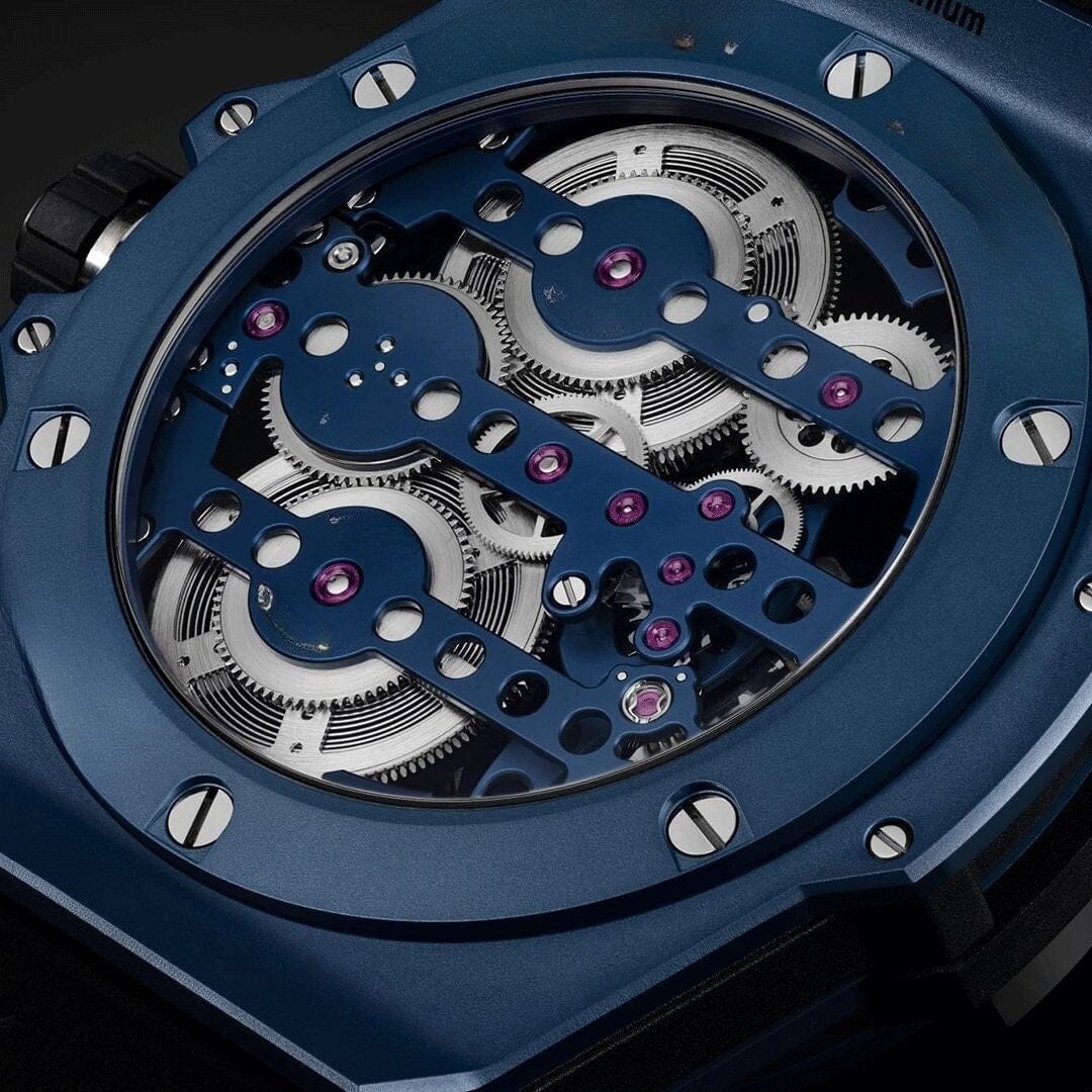 Keramik Blau 45mm Herrenchronograph Vahler 