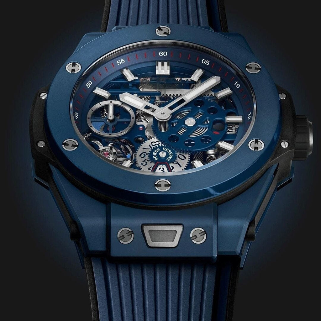 Keramik Blau 45mm Herrenchronograph Vahler 