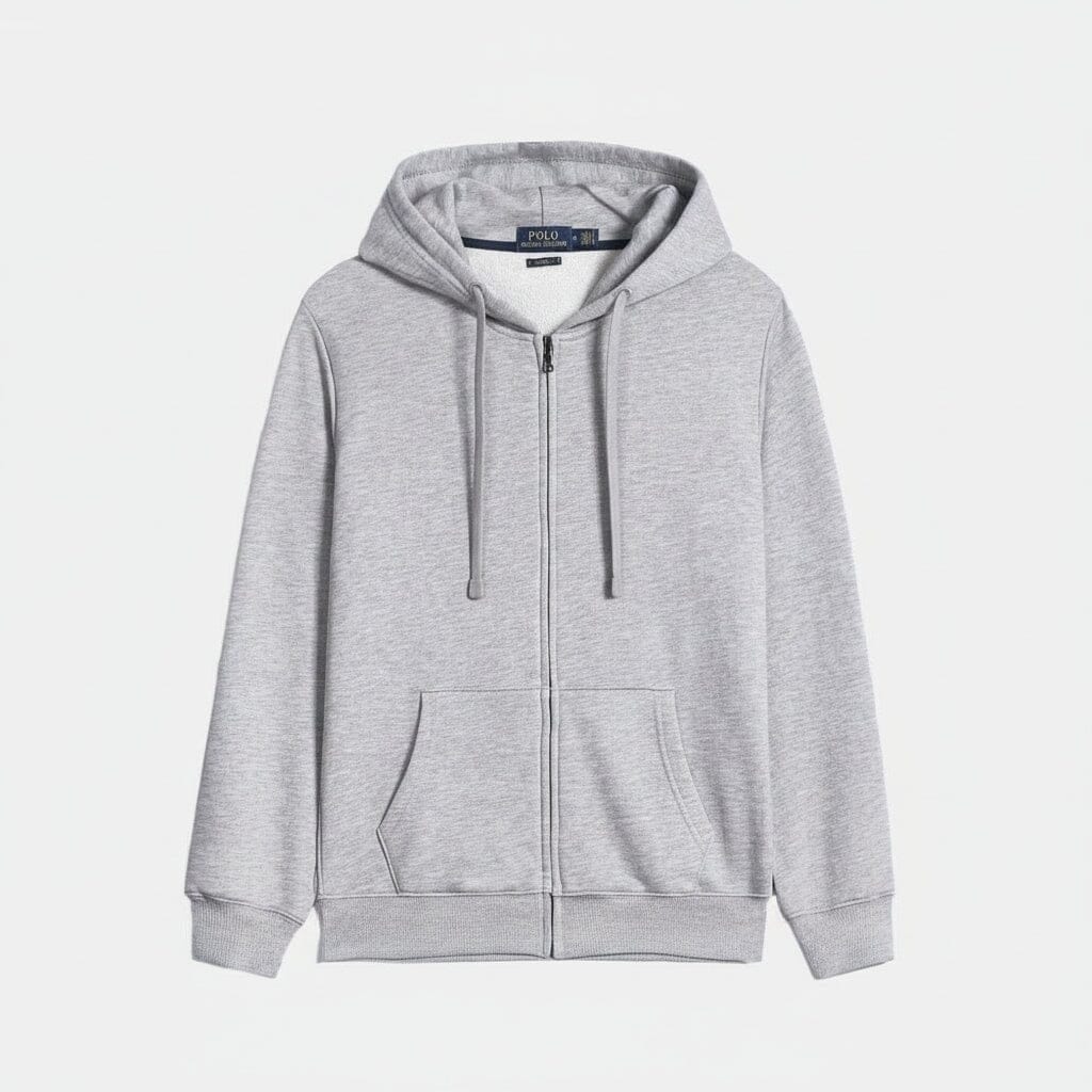 Klassischer Essential Baumwoll-Hoodie Vahler Grau S 