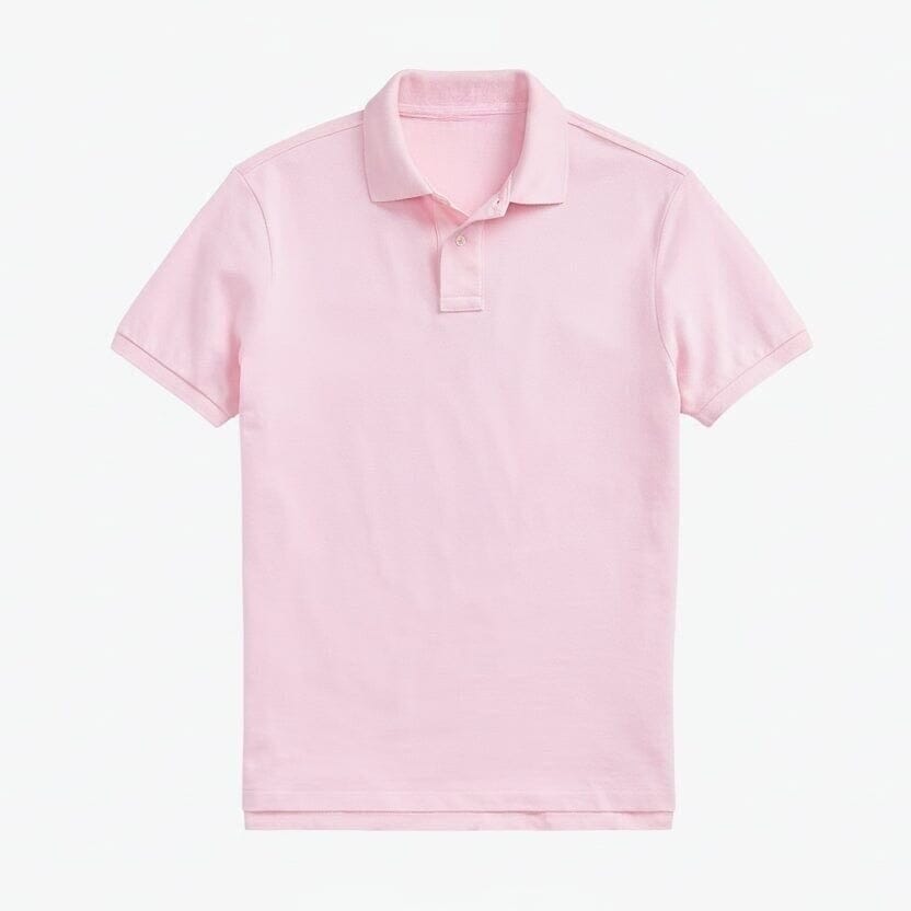 Klassisches Mesh Poloshirt Vahler Rosa/Blau S 