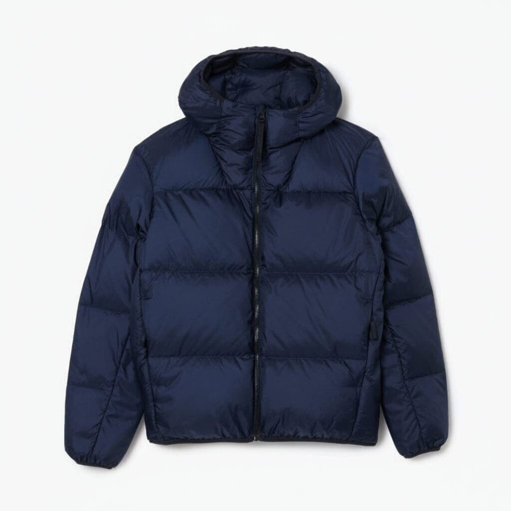 Kurze Wasserabweisende Daunenjacke Mit Kapuze Vahler Blau S 