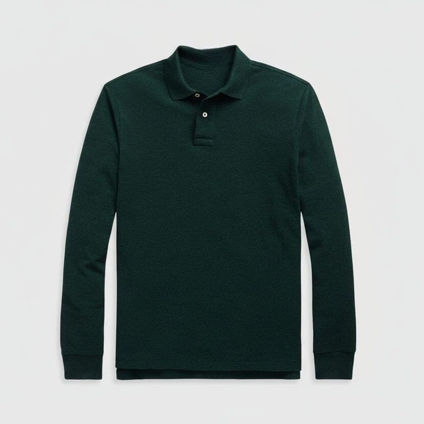 Langarm-Poloshirt Aus Mesh-Baumwolle Vahler 