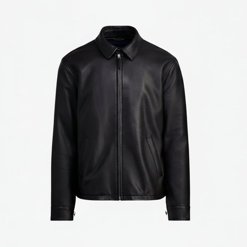 Lederjacke Vahler Schwarz S 