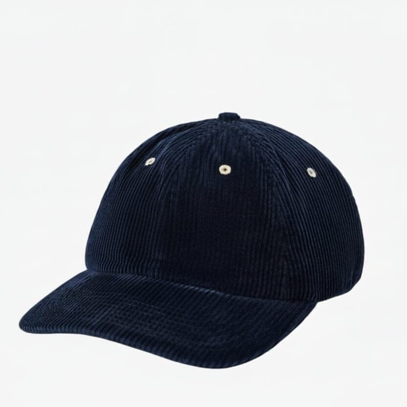 Logo Cord Baseball Cap Vahler Hunter Navy 