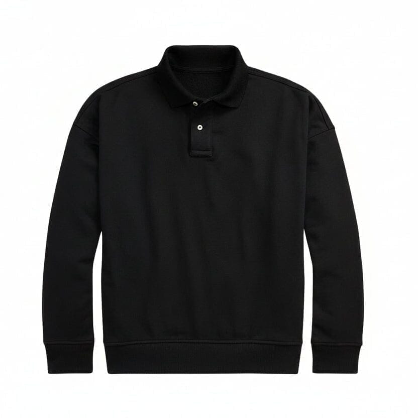 Logo Sweatshirt Mit Polokragen Vahler Schwarz S 