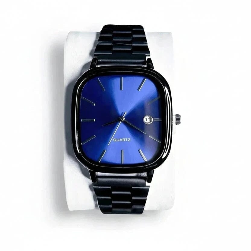 Luxuriöse 36mm Armbanduhr - Wasserdicht | Edelstahl Vahler Blau 