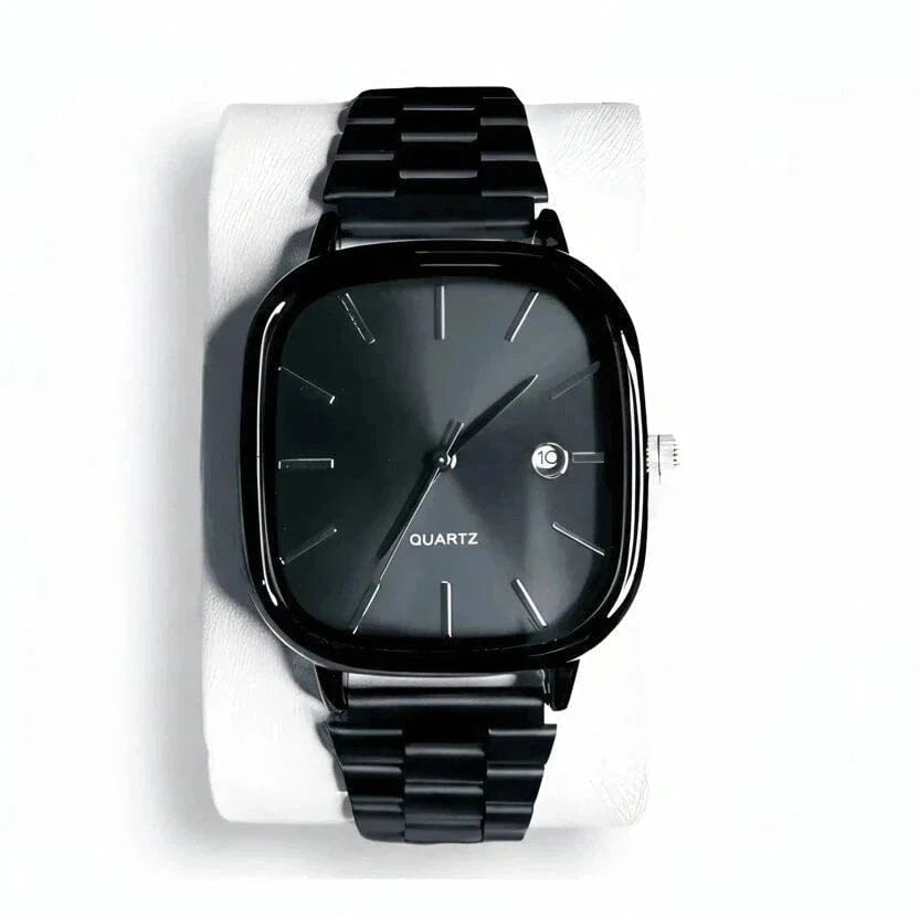 Luxuriöse 36mm Armbanduhr - Wasserdicht | Edelstahl Vahler Schwarz 