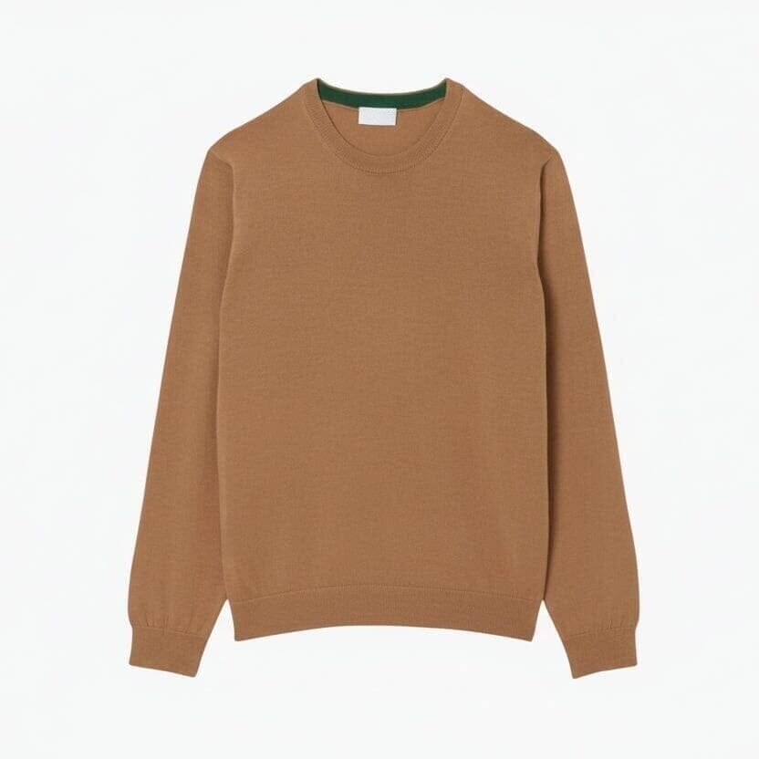 Merinowolle Pullover Mit Rundhalsausschnitt Vahler Braun S 