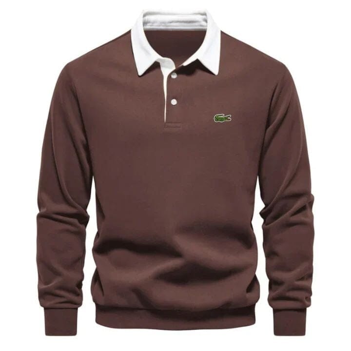 Modern Polo Sweatshirt - Räumungsverkauf Vahler Braun S 