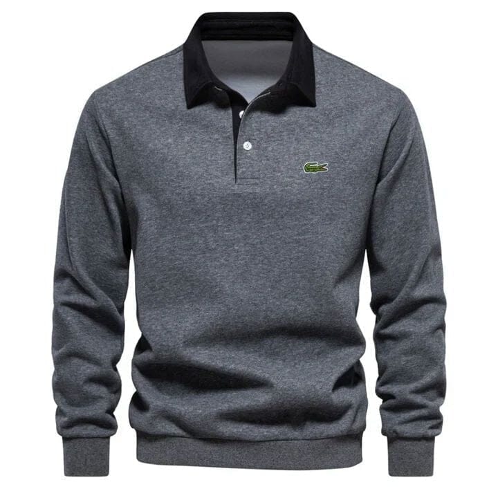 Modern Polo Sweatshirt - Räumungsverkauf Vahler Dunkelgrau S 