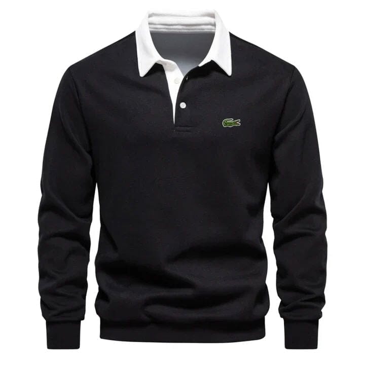 Modern Polo Sweatshirt - Räumungsverkauf Vahler Schwarz S 