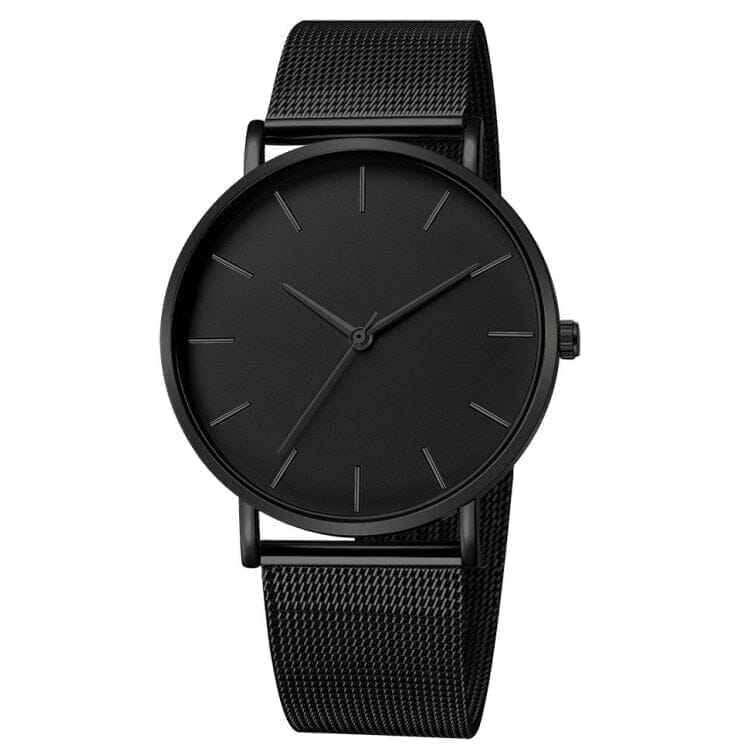 Monaco Armbanduhr Vahler Minimalistisches Schwarz 