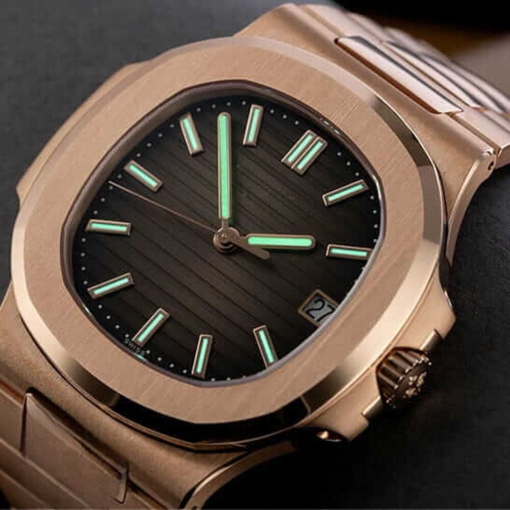 Nautilus Chronograph 5980/1R-001 Roségold Schwarzes Zifferblatt Vahler 