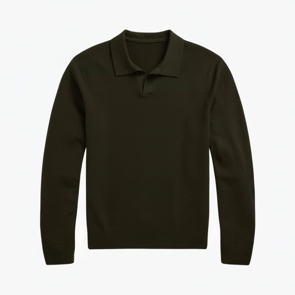 Woll-Pullover Mit Johnny-Kragen