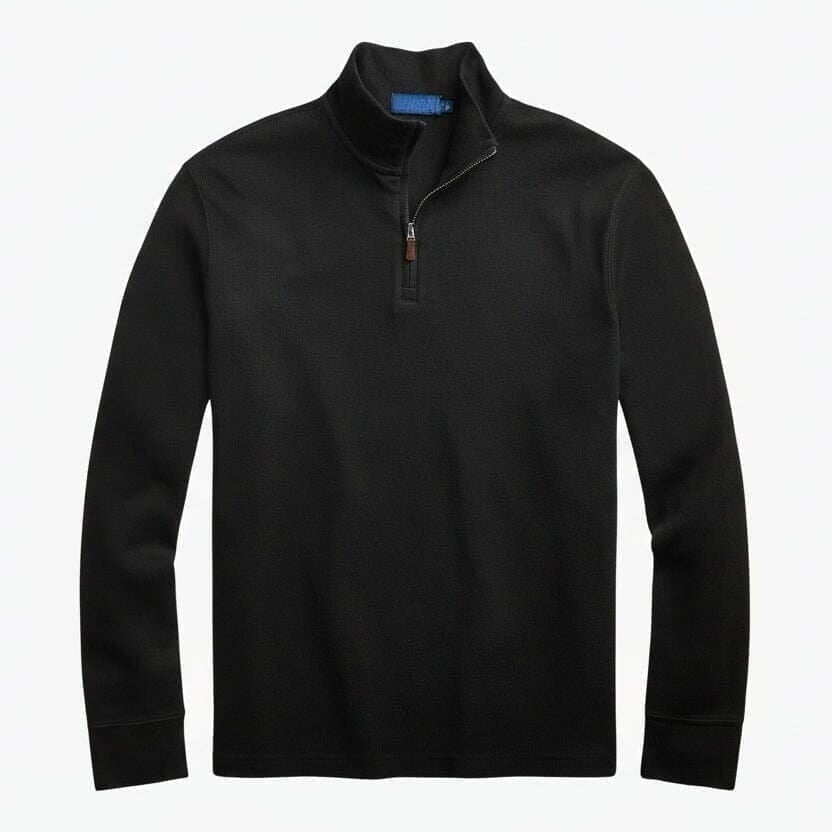 Estate-Rib Pullover Mit Viertel-Reißverschluss