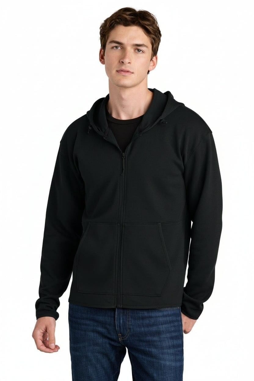Double-Knit Kapuzenjacke Mit Reißverschluss