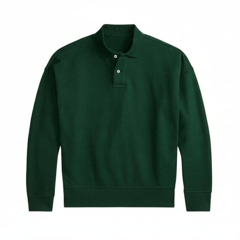Logo Sweatshirt Mit Polokragen