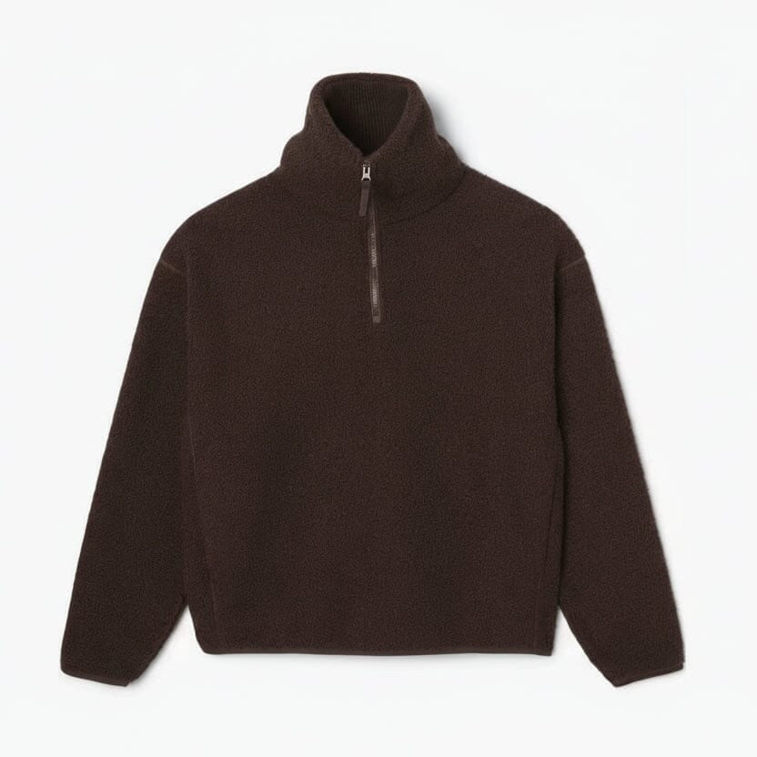 Polar-Fleece Sweatshirt Mit Hohem Reißverschlusskragen