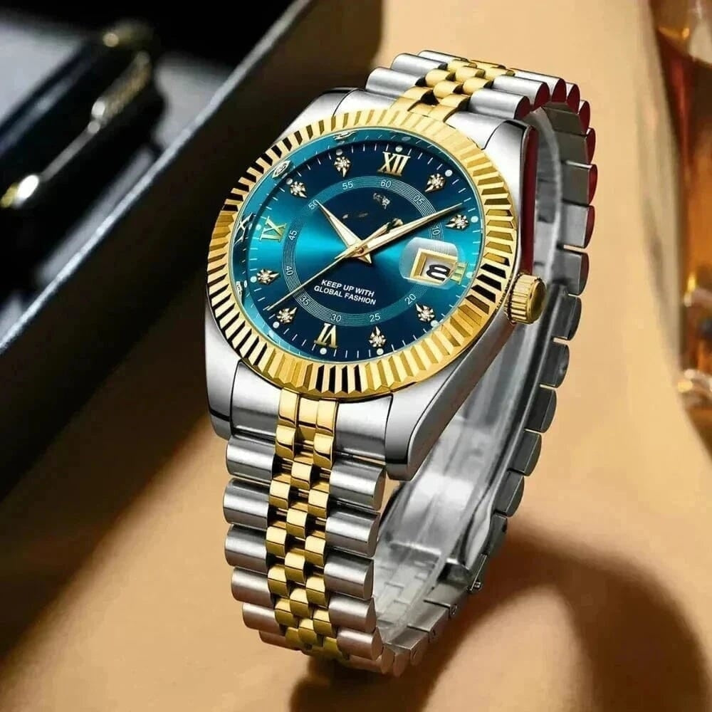 Goldenstar 40mm Herrenarmbanduhr - Wasserdicht - Edelstahl
