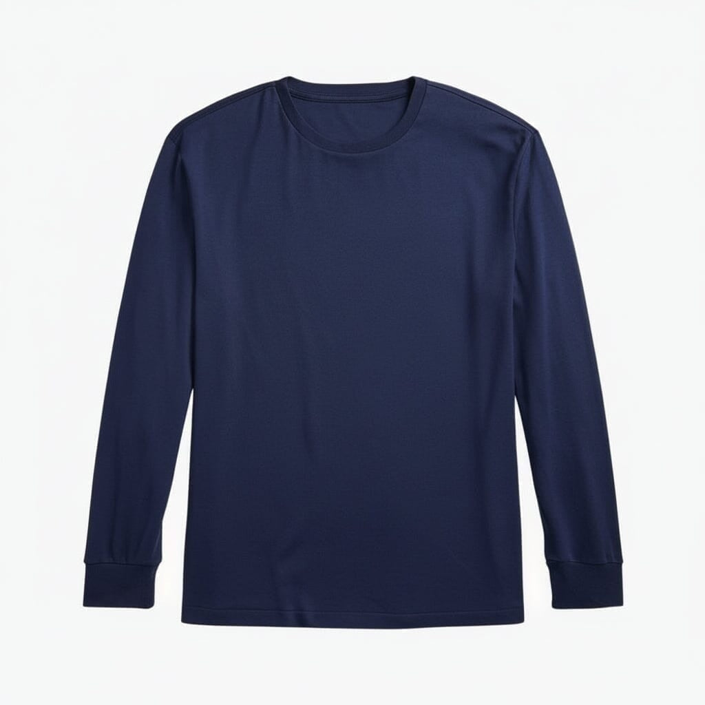 Classic Fit Rundhals T-SHIRT Aus Weicher Baumwolle