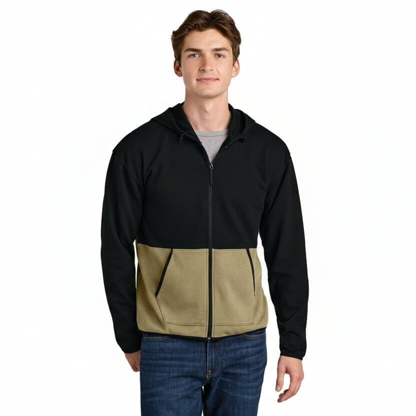 Double-Knit Kapuzenjacke Mit Reißverschluss