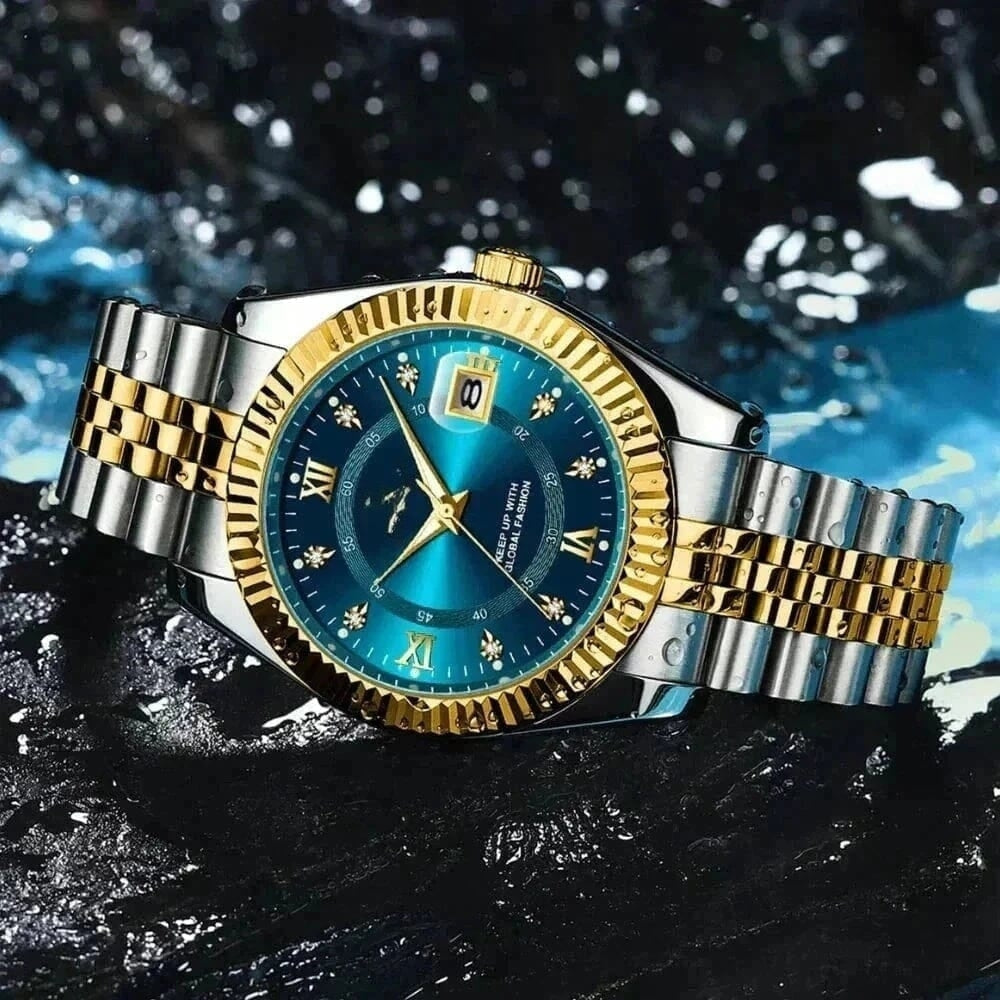 Goldenstar 40mm Herrenarmbanduhr - Wasserdicht - Edelstahl