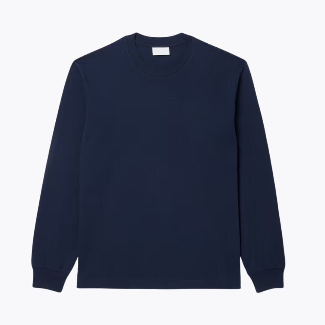 Langarm Baumwoll-T-Shirt Für Herren