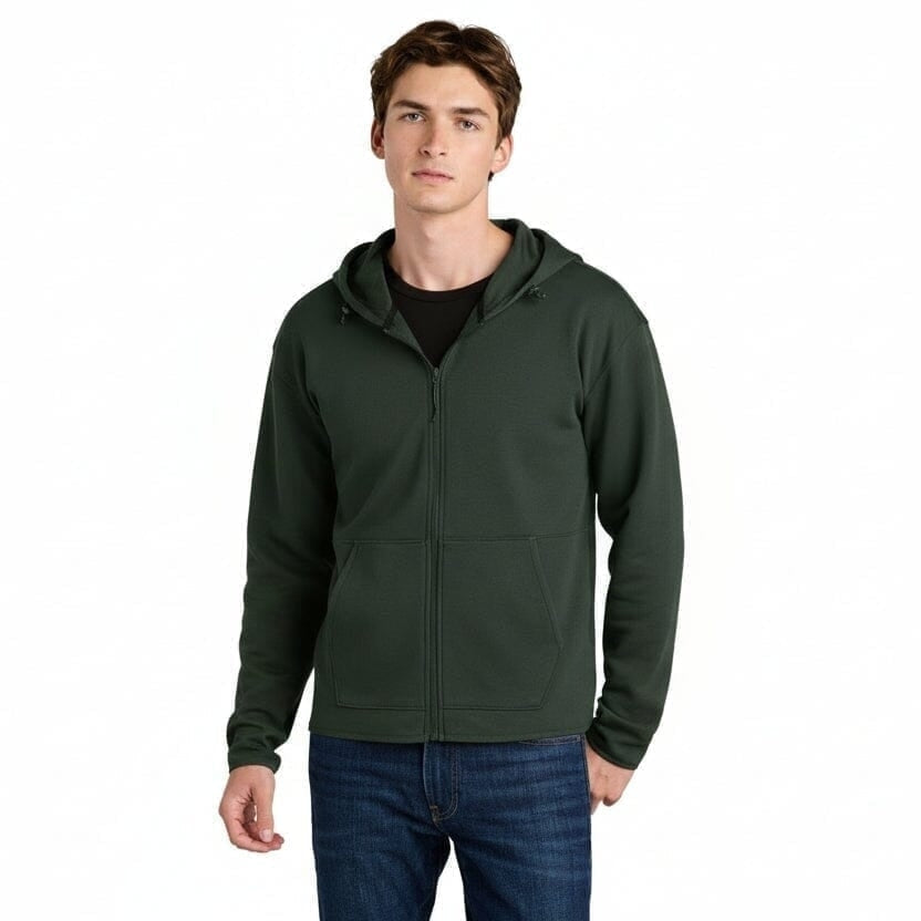 Double-Knit Kapuzenjacke Mit Reißverschluss