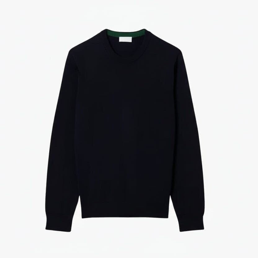 Merinowolle Pullover Mit Rundhalsausschnitt