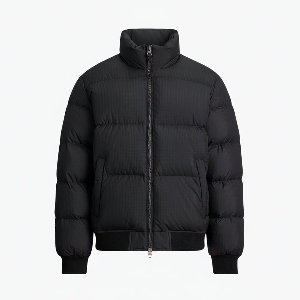 Strukturierte Ripstop Daunenjacke
